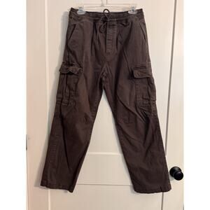 PacSun Cargo Jogger Pants Sz M Casual Drawstring Brown Gorpcore Skater Outdoor
